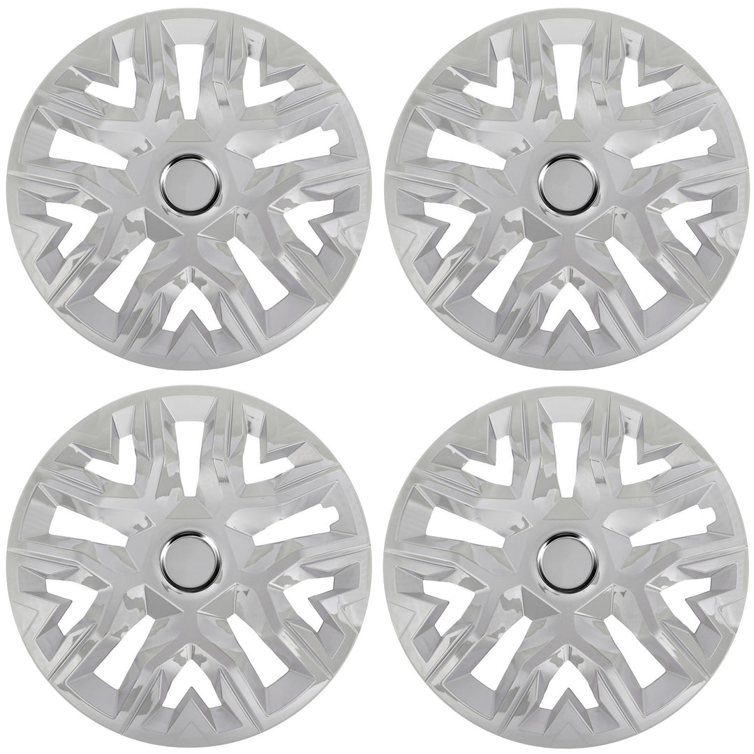 Tapacubos universales 14'' NRM Perfecto lacado plata 4 piezas