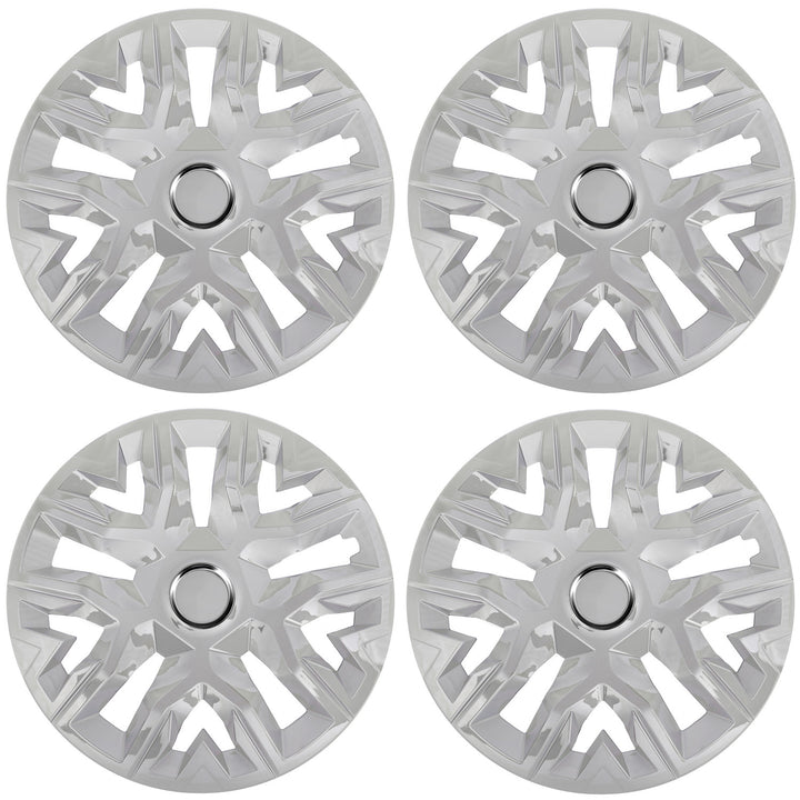 Tapacubos universales 14'' NRM Perfecto lacado plata 4 piezas