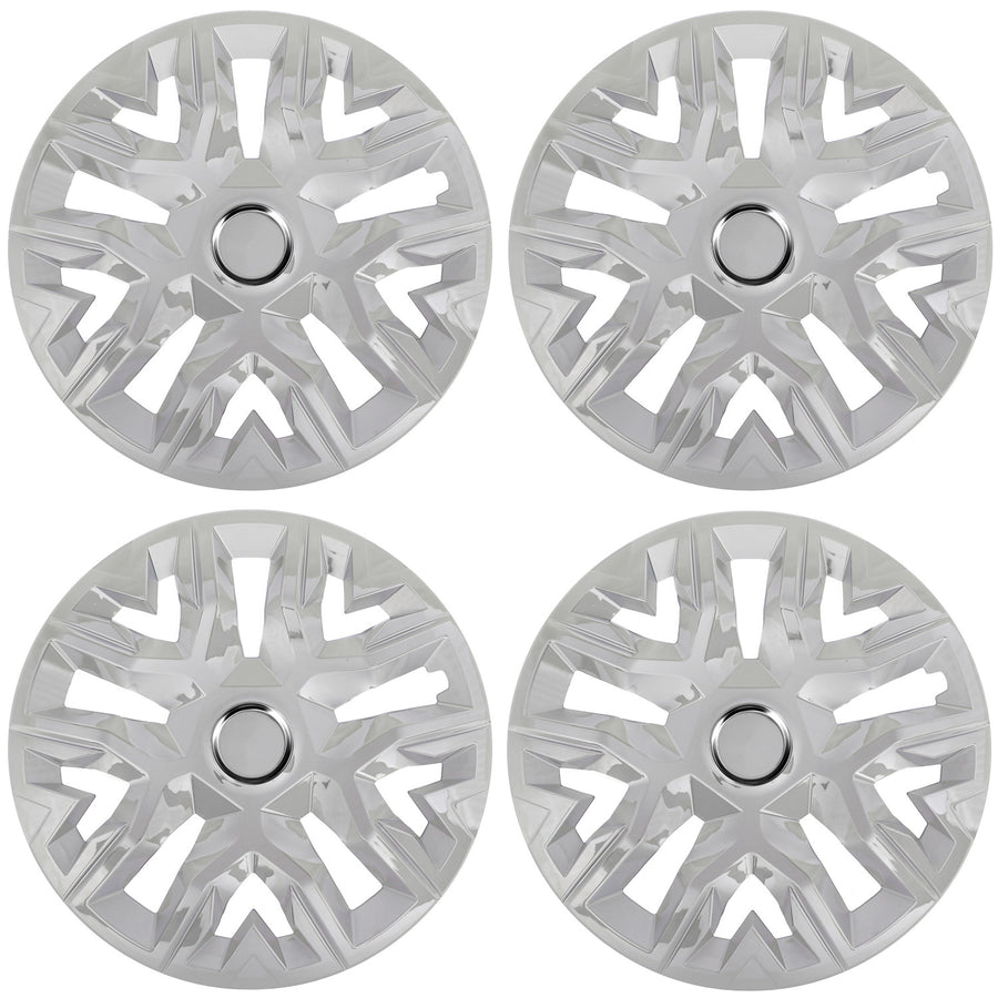 Tampões universais 14'' NRM Perfecto lacado prateado 4 peças