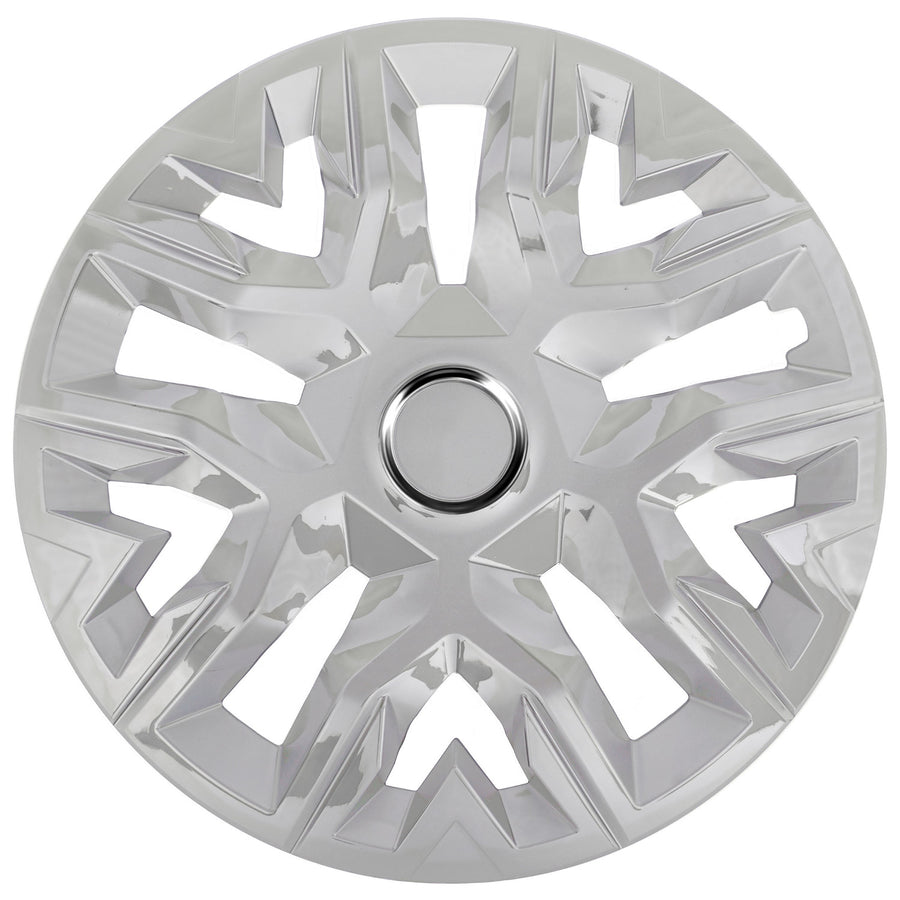 Tampões universais 14'' NRM Perfecto lacado prateado 4 peças