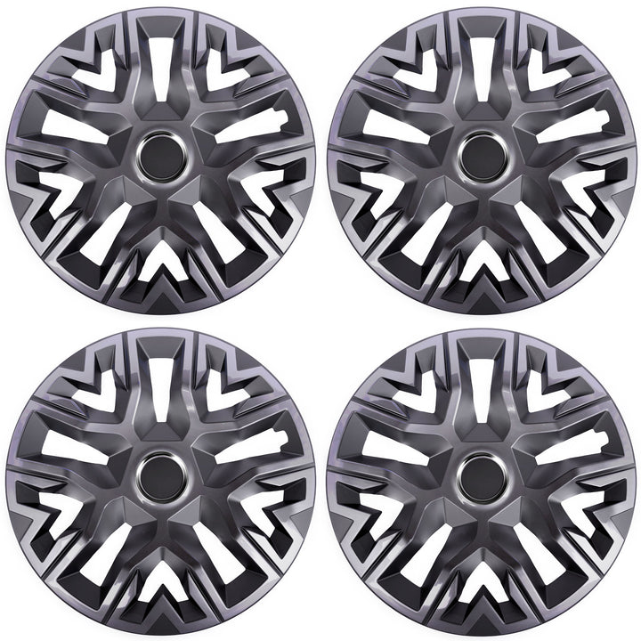 Tapacubos universales 14'' NRM Perfecto grafito lacado 4 piezas