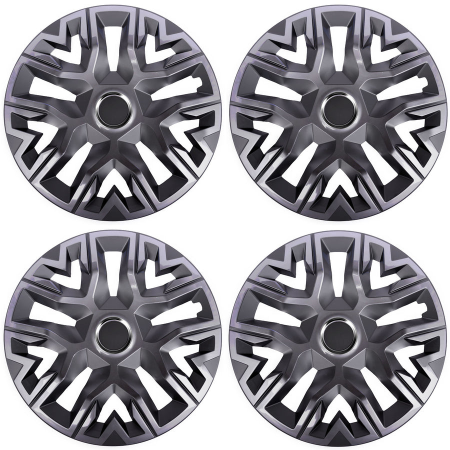 NRM Perfecto Tapacubos universales 15'' lacado grafito 4 piezas