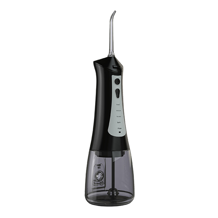 Irrigador Dentário LAFE CleanPRO Preto – 5 Modos, 6 Bocais, 300ml, IPX7, Bateria de 2000mAh, Portátil, Recarregável via USB