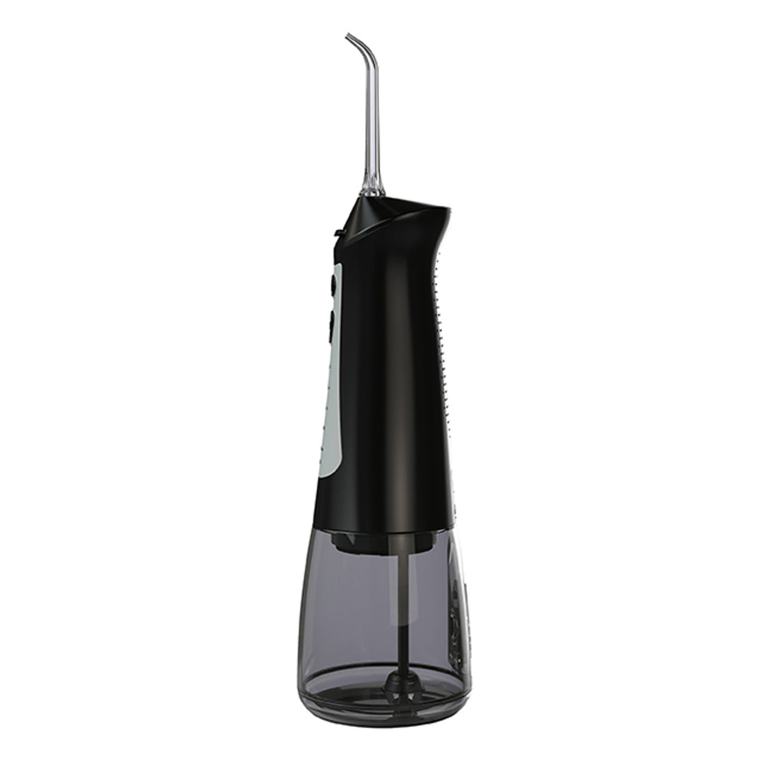 Irrigador Dentário LAFE CleanPRO Preto – 5 Modos, 6 Bocais, 300ml, IPX7, Bateria de 2000mAh, Portátil, Recarregável via USB