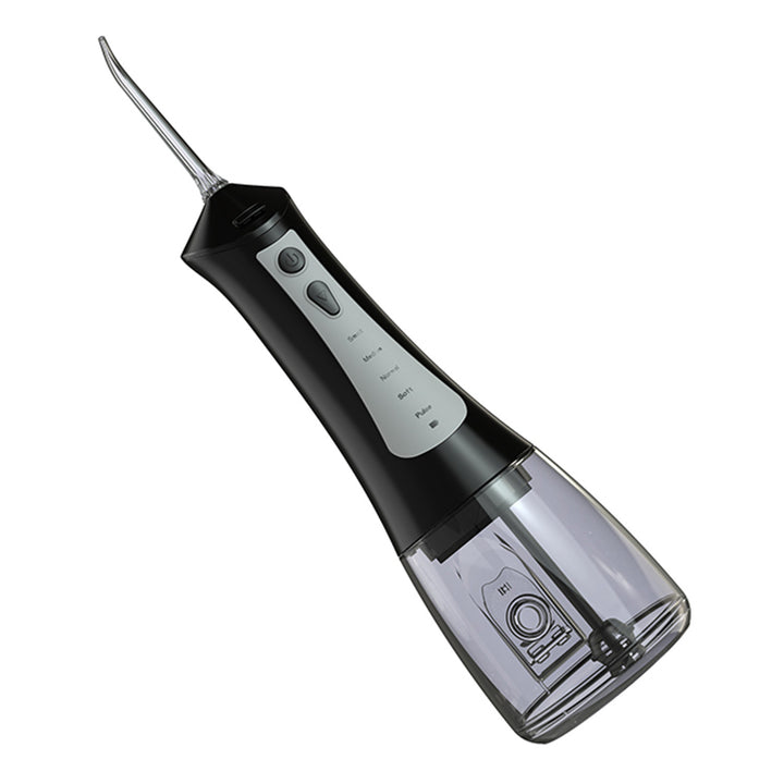 Irrigador Dentário LAFE CleanPRO Preto – 5 Modos, 6 Bocais, 300ml, IPX7, Bateria de 2000mAh, Portátil, Recarregável via USB