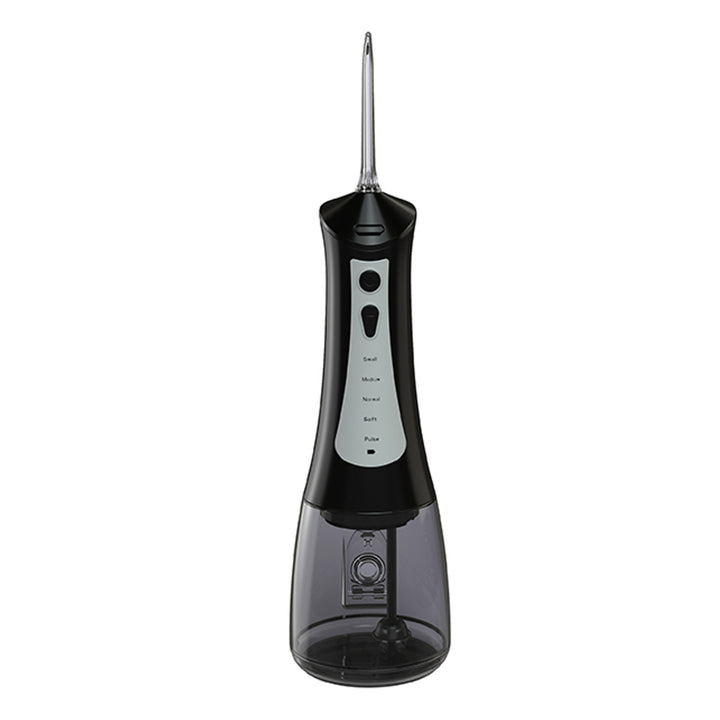 Irrigador Dentário LAFE CleanPRO Preto – 5 Modos, 6 Bocais, 300ml, IPX7, Bateria de 2000mAh, Portátil, Recarregável via USB