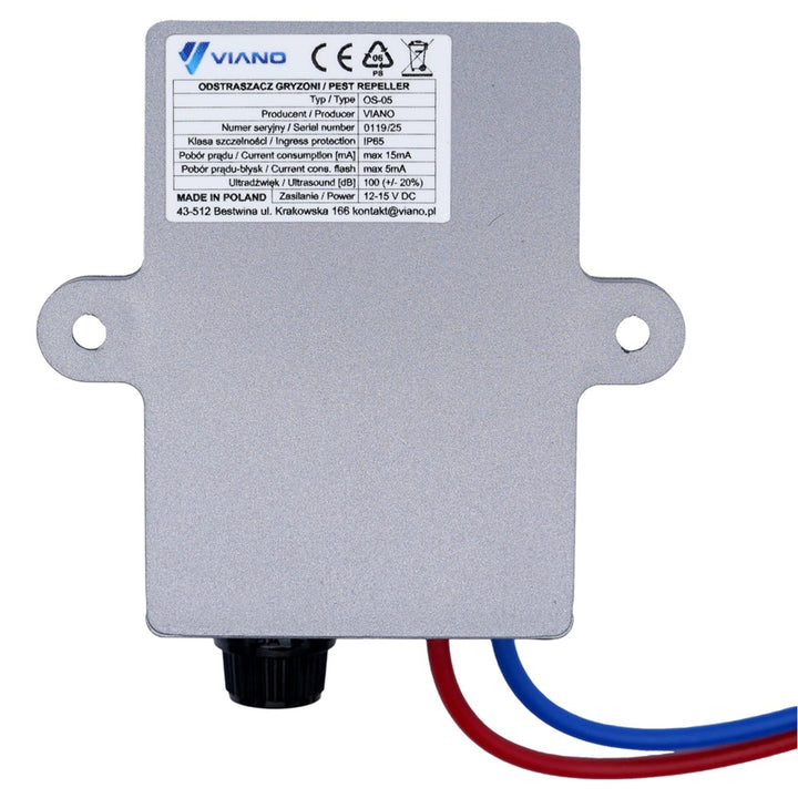 Repelente VIANO ICE-LED para martas podres, ratos e ratinhos