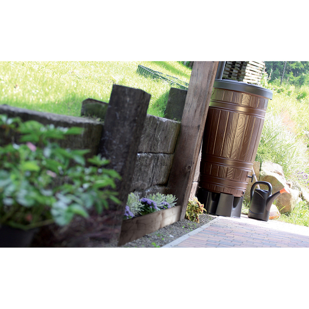 Recipiente de almacenamiento de agua de lluvia, capacidad 265l, marrón, Woodcan