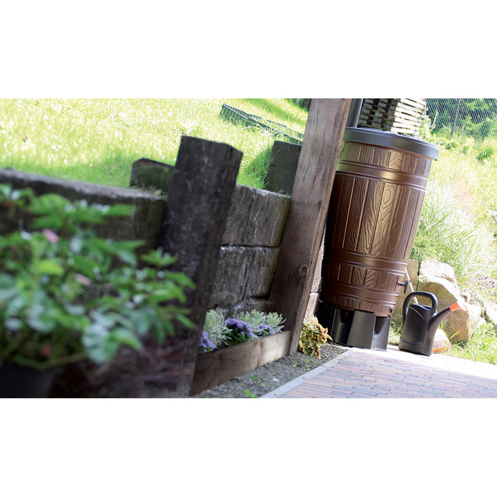 Recipiente de almacenamiento de agua de lluvia, capacidad 265l, marrón, Woodcan