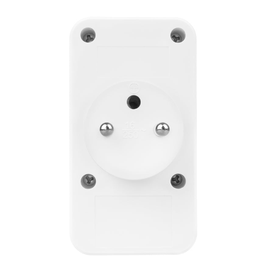 Toma de corriente Maclean x2 + 4xUSB, divisor con 2 tomas, 2xUSB A, 2xUSB C PD 20W, 1x16A + 1x6A, MCE249 F/W