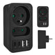Toma de corriente Maclean x2 + 4xUSB, divisor con 2 tomas, 2xUSB A, 2xUSB C PD 20W, 1x16A + 1x6A, MCE249 F/B