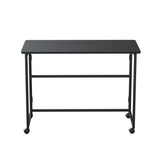 Mesa escritorio plegable Maclean, negra, móvil, tablero 100x50cm, max. 50kg, MC-1250 B