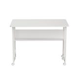 Mesa escritorio plegable Maclean, blanca, móvil, tablero 100x58cm, max. 50kg, MC-126 W