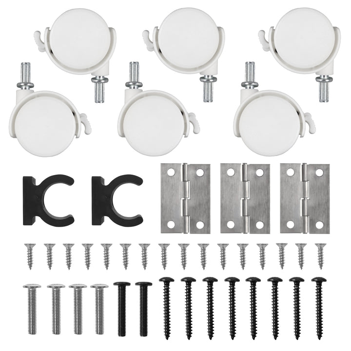 Mesa escritorio plegable Maclean, blanca, móvil, tablero 100x58cm, max. 50kg, MC-126 W