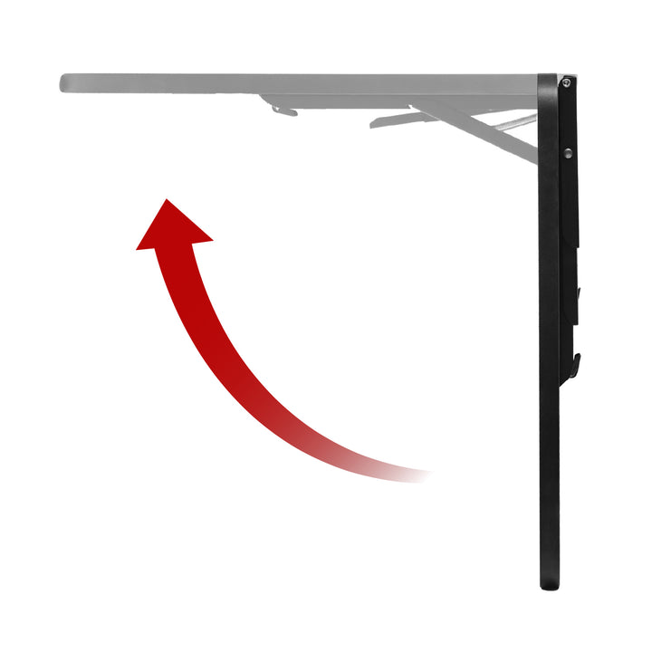Estante/top plegable Maclean, negro, 100x40 cm, máx. 50 kg, MC-128 B