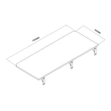 Estante/top plegable Maclean, negro, 100x40 cm, máx. 50 kg, MC-128 B