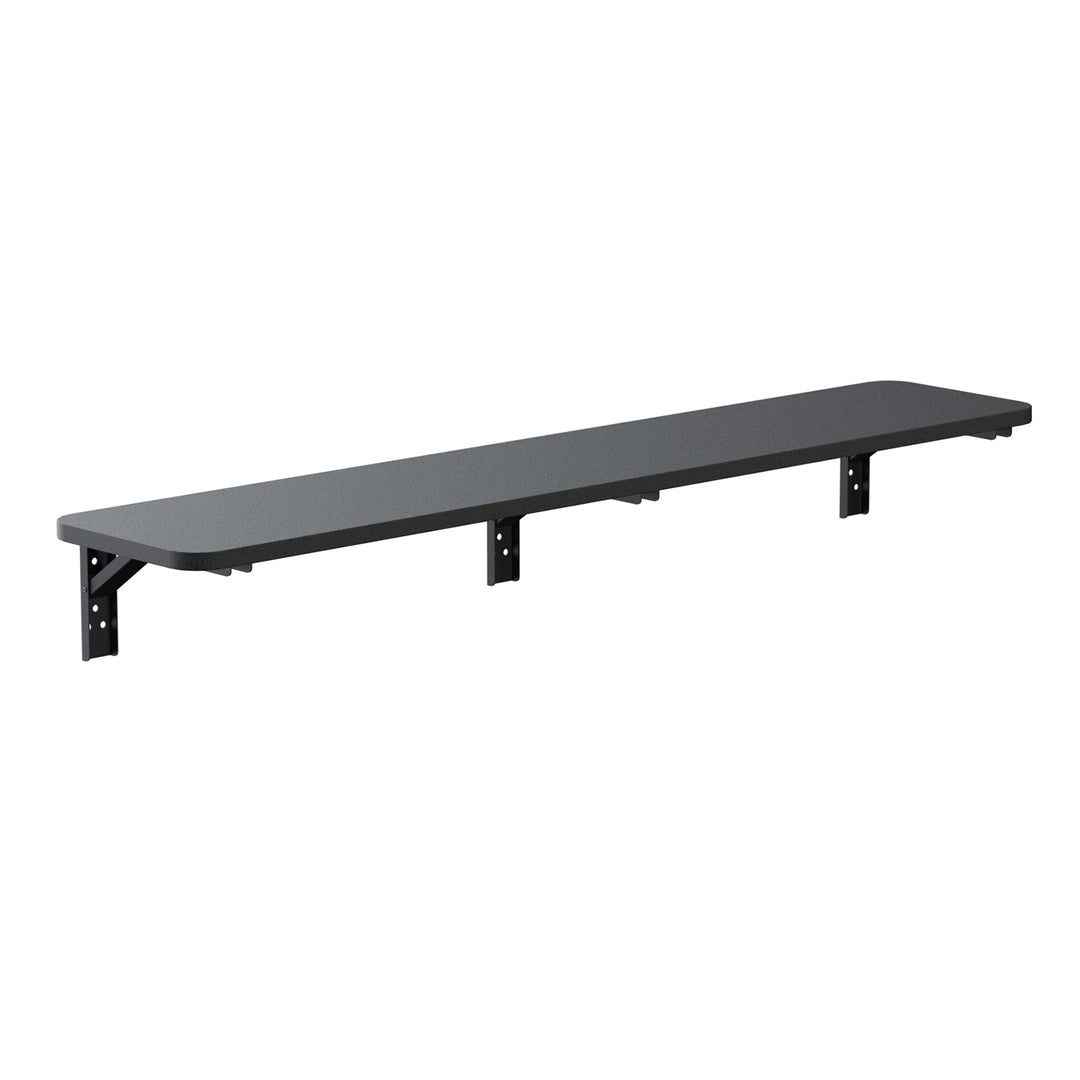 Maclean Estante/top plegable, negro, 100x20 cm, max. 50 kg, MC-129 B
