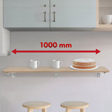 Estante/top plegable Maclean, color madera clara, 100x20 cm, máx.50 kg, MC-129 WD