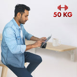 Estante/top plegable Maclean, color madera clara, 100x20 cm, máx.50 kg, MC-129 WD