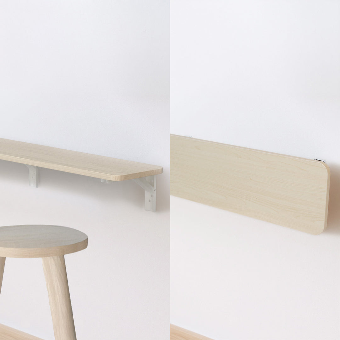 Estante/top plegable Maclean, color madera clara, 100x20 cm, máx.50 kg, MC-129 WD