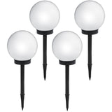 Luz solar GreenBlue, independente, jardim, esfera 25x25x58 cm, LED branco, GB166, pacote de 4