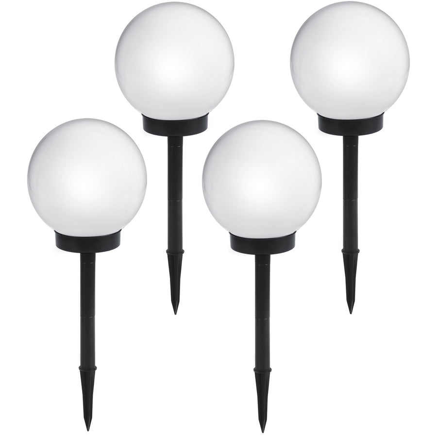 Luz solar GreenBlue, independente, jardim, esfera 25x25x58 cm, LED branco, GB166, pacote de 4