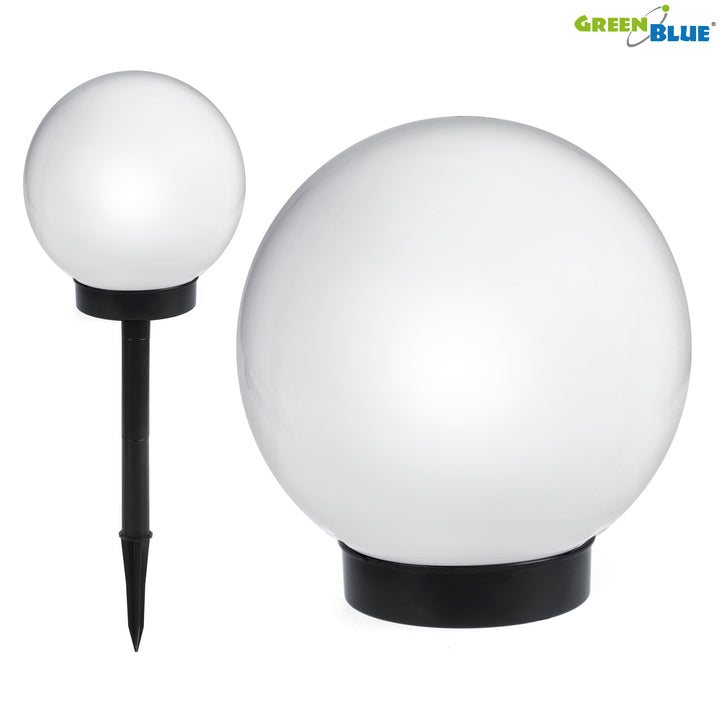 GB167 Luz Solar de Jardim - Esfera 30x30x63cm, LEDs Coloridos, 4 Peças