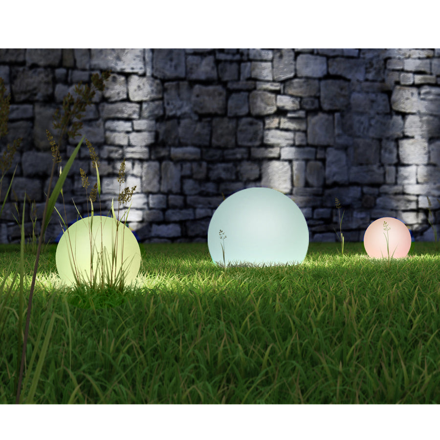 Luz solar GreenBlue, independente, jardim, esfera 25x25x58 cm, LED RGB, GB165, 4 peças