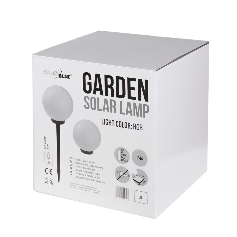 Luz solar GreenBlue, independente, jardim, esfera 25x25x58 cm, LED RGB, GB165, 4 peças