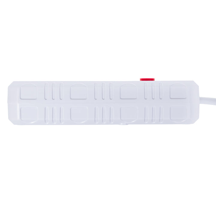 Regleta de enchufes Maclean, cable alargador de 4 tomas + 3xUSB, 110-240 V CA 50/60 Hz, 2,1 A máx. 2500 W, 1,5 m, blanco, MCE392 W