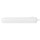 Regleta de enchufes Maclean, cable alargador de 3 tomas + 3xUSB, 110-240 V CA 50/60 Hz, 2,1 A máx. 2500 W, 1,5 m, blanco, MCE394 W