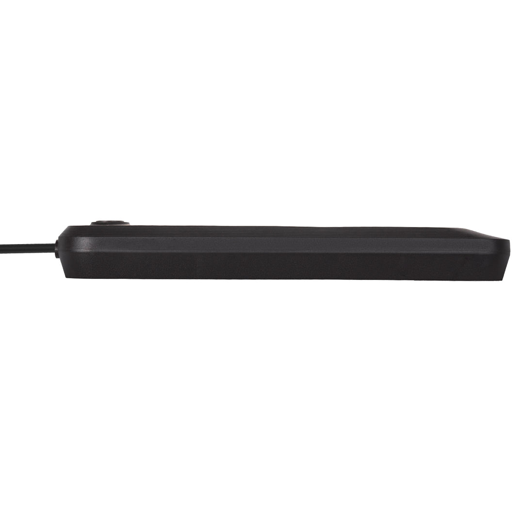 Regleta Maclean, cable de extensión de 5 tomas + 3xUSB, 110-240V CA 50/60Hz, 2,1A máx. 2500W, 1,5m, negro, MCE395 B