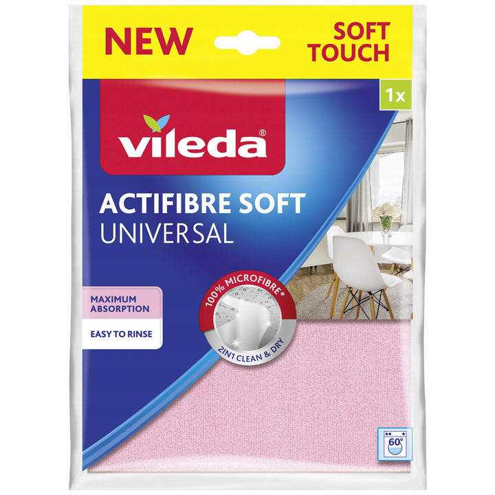Pano multiusos de microfibra Vileda Actifibre Soft