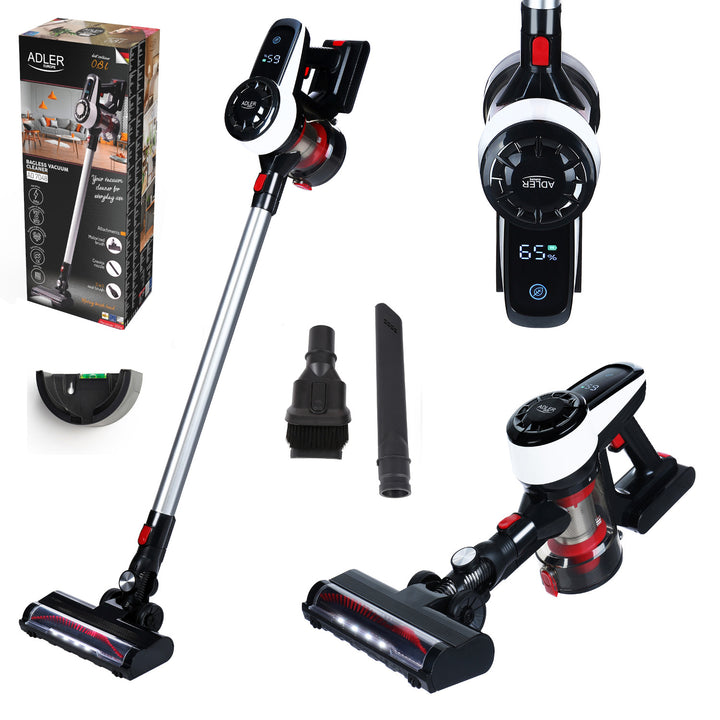 Aspirador vertical portátil sem fios Adler AD 7048, preto