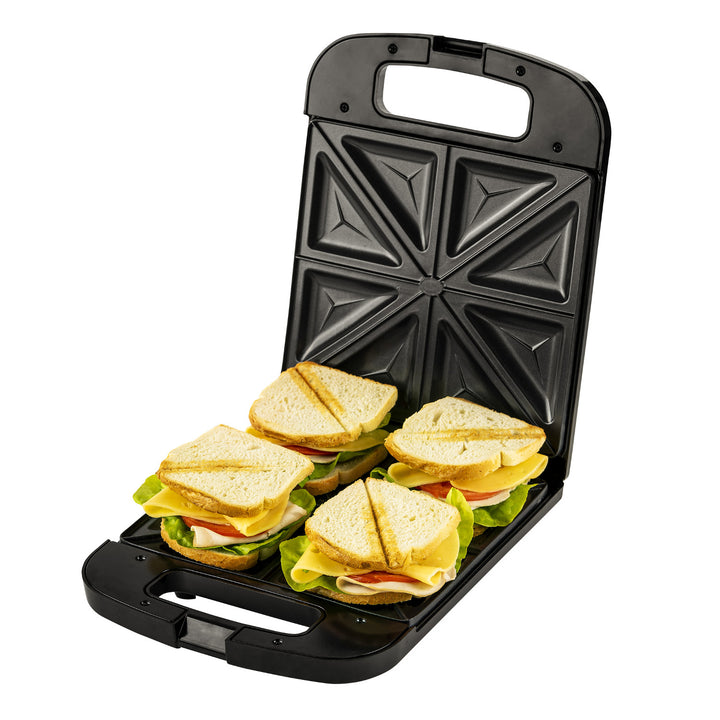 Adler AD 3055 negra sandwichera de 2000 W para 4 sandwiches