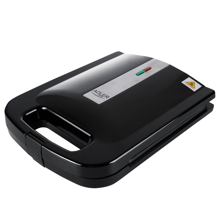 Adler AD 3055 negra sandwichera de 2000 W para 4 sandwiches