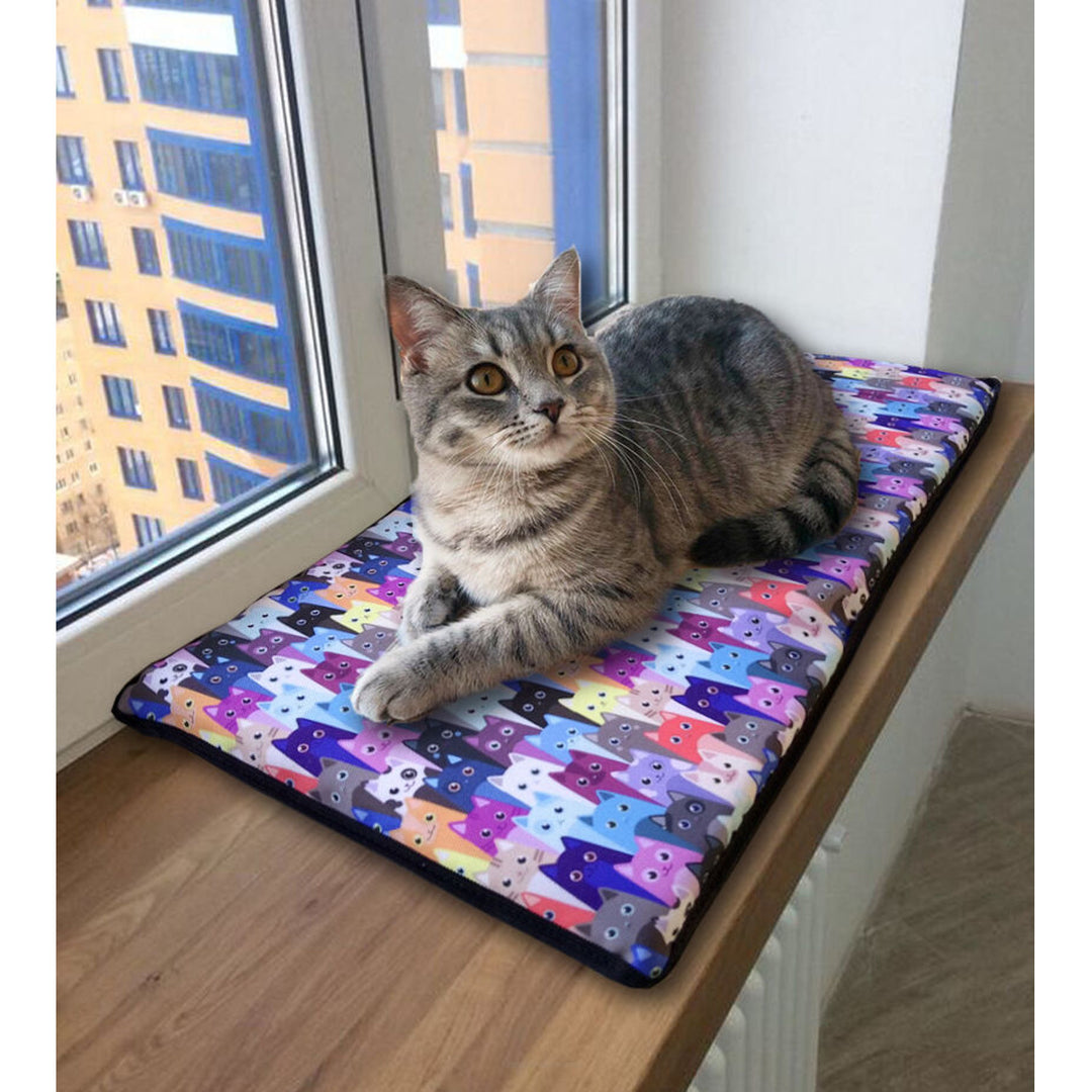 Cojín cama para gato para el hueco de la ventana 25x55cm estampado Bertoni MEOW