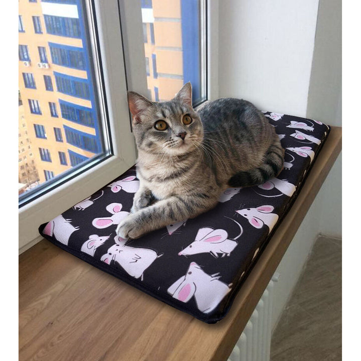 Cojín cama para gato para alféizar de ventana 25x55cm Dibujo Bertoni Ratones