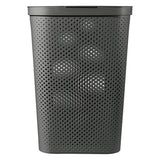 Cesto para roupa reciclada Curver Infinity 60L cinza escuro
