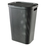 Cesto para roupa reciclada Curver Infinity 60L cinza escuro