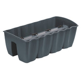 Maceta para balaustrada de balcón Prosperplast, 58 cm, antracita, DCRO600