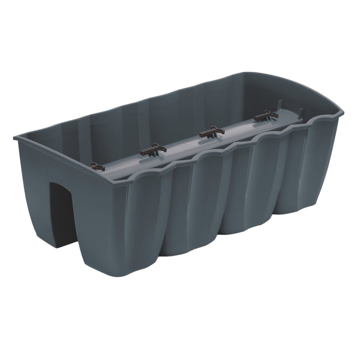 Floreira balaustrada de varanda Prosperplast, 58 cm, antracite, DCRO600