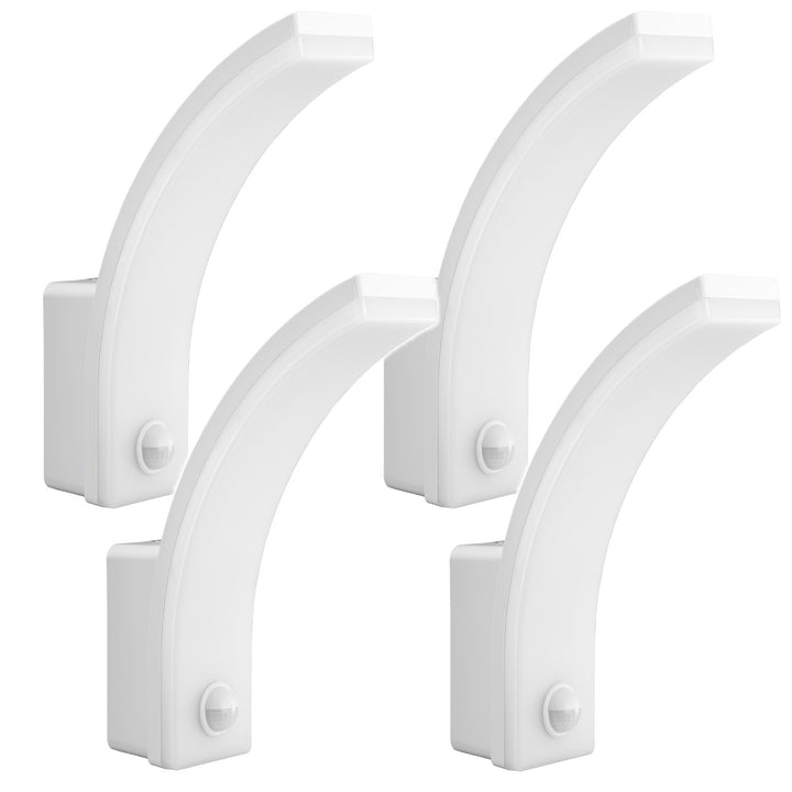 Luz LED com sensor de movimento Maclean, sensor de movimento PIR, branca, 20 W, IP65, 2000 lm, branco neutro (4000 K) MCE512 W, pacote de 4