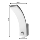 Luz LED com sensor de movimento Maclean, sensor de movimento PIR, cinzento, 20 W, IP65, 2000 lm, branco neutro (4000 K) MCE512 GR, pacote de 2