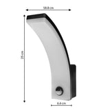 Luz LED com sensor de movimento Maclean, sensor de movimento PIR, preta, 20 W, IP65, 2000 lm, branco neutro (4000 K) MCE512 B, pacote de 2