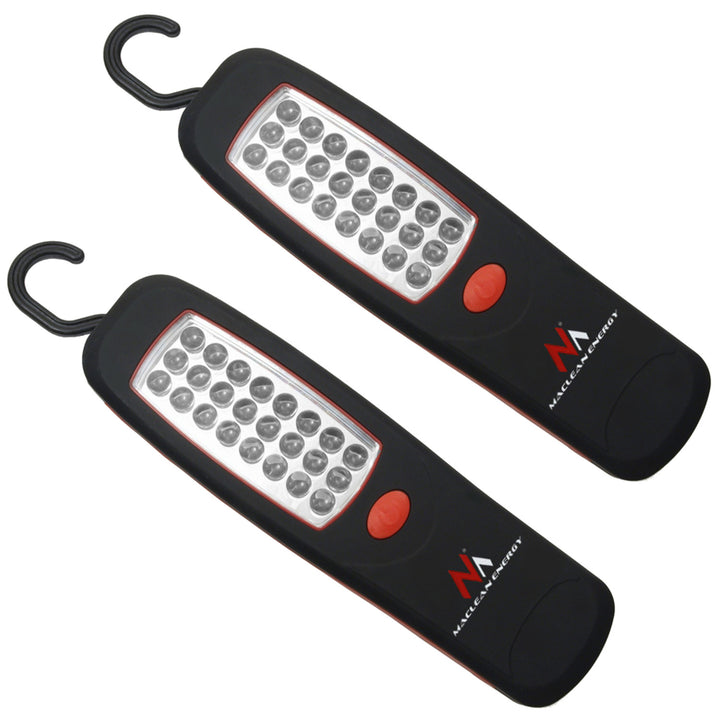 Lâmpada de oficina Maclean MCE03 24 LED, íman, gancho, 2 peças