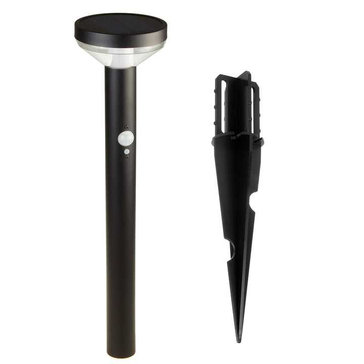 Luz LED Solar Maclean MCE465 B, com Sensor, 3 Modos, Plug-in, Ião de Lítio 18650, IP44, 3,7 V, 1200 mAh, Preta, Embalagem de 6