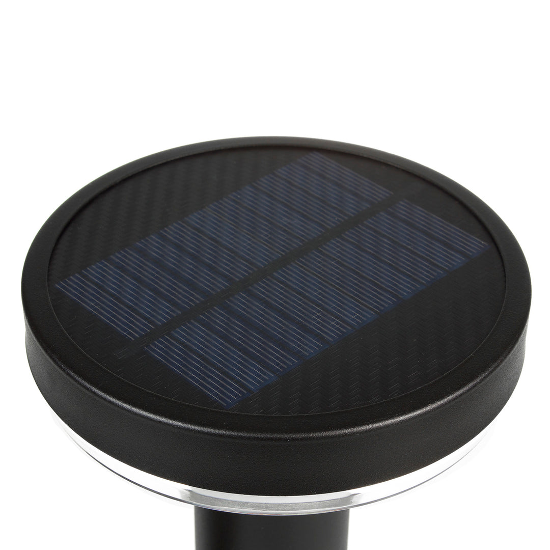 Luz LED Solar Maclean MCE465 B, com Sensor, 3 Modos, Plug-in, Ião de Lítio 18650, IP44, 3,7 V, 1200 mAh, Preta, Embalagem de 6