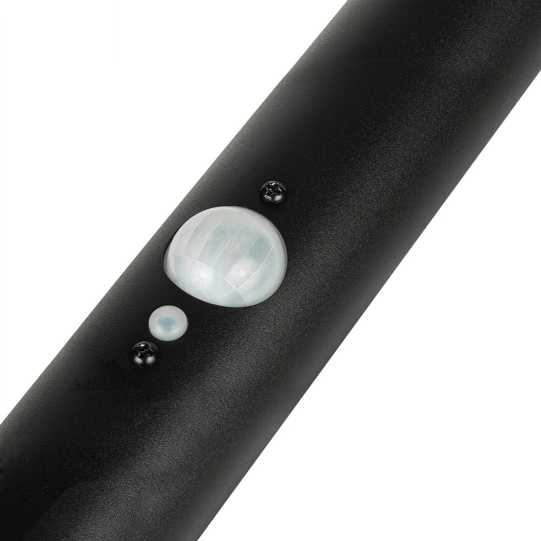 Luz LED Solar Maclean MCE465 B, com Sensor, 3 Modos, Plug-in, Ião de Lítio 18650, IP44, 3,7 V, 1200 mAh, Preta, 8 Peças