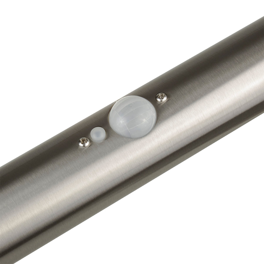 Luz LED Solar Maclean MCE465 C/M, com Sensor, 3 Modos, Plug-in, Ião de Lítio 18650, IP44, 3,7 V, 1200 mAh, Cromado Mate, Embalagem de 6